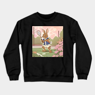 Baseball Playing with Rabbit Lover Baseball Brother in Tournament Crewneck Sweatshirt